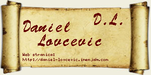 Daniel Lovčević vizit kartica